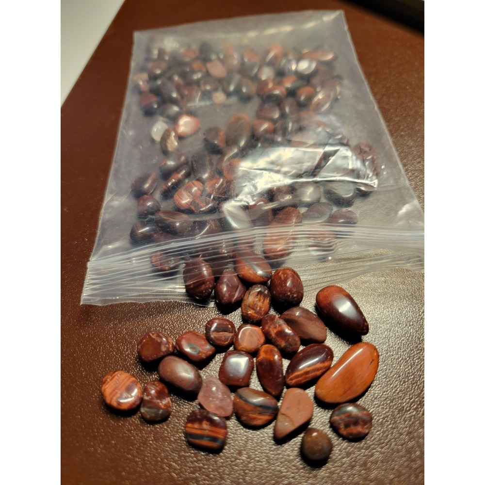 Red Tiger's Eye Stones for Jewelry Making Polished Beautiful Crafting - Picture 2 of 3